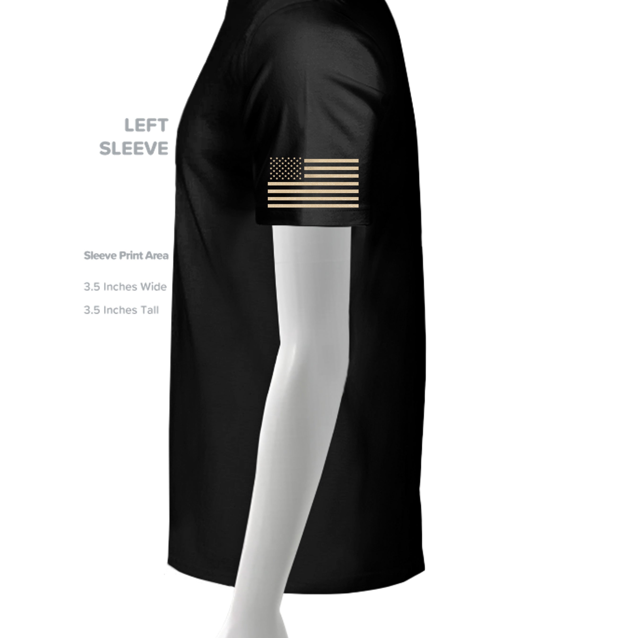 SLD BLK TRIBLEND - 3413C - SLEEVE_LEFT